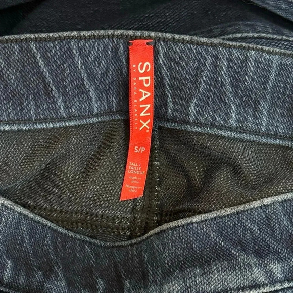 SPANX | Jean ish Ankle Leggings Denim Stretch Pull On Back Pockets - Picture 7 of 8